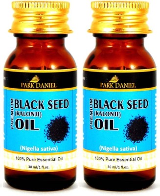 PARK DANIEL Organic Black Seed oil(Kalonji Oil) combo pack of 2 bottles of 30 ml(60 ml) Hair Oil(60 ml)