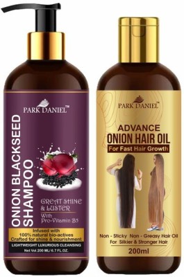 PARK DANIEL Onion Blackseed Shampoo & Advance Onion Hair Oil Combo Of 2 of 200 ml(400 ml) Hair Oil(400 ml)