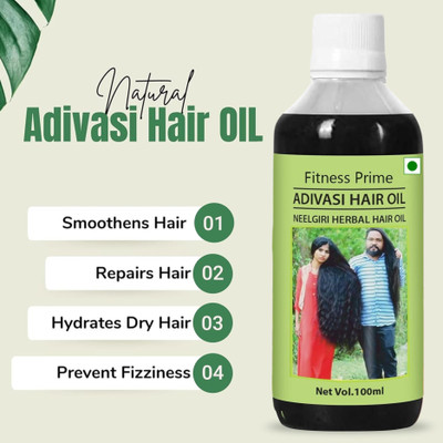 Fitness Prime Adivasi Hair Oil | Ayurvedic Adiwasi Herbal Kesh | Hair Fall Control Oil Hair Oil(100 ml)