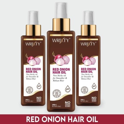 Wrixty Red onion hair oil free from Silicon and mineral  Hair Oil(600 ml)