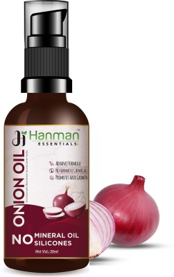 Hanman Essentials Onion Oil for Hair Growth & Hair Fall Control with Pure Almond, Jatamasi, Vitamin E, Jajoba, Red Onion, Emblica, Radish Hair Oil(50 ml)