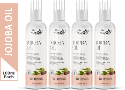Laugha Cold-Pressed Jojoba Oil - Moisturizing & Healing, For Skin, Hair Care Hair Oil(400 ml)