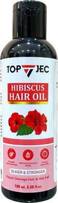 TopJec Hibiscus Damage Repair Hair Oil | Repairs Dry, Damaged Hair | strengthening hair Hair Oil(100 g)