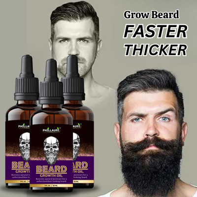 Phillauri Beard oil For Soothes Skin Irritation||Deeply Conditions Beard||(pack of 3) Hair Oil(90 ml)