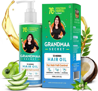 NIDHI'S GRANDMAA SECRET 13 Herbs Hair Oil for Hair Fall Control, Hair Growth & Hair Thinning Hair Oil(100 ml)
