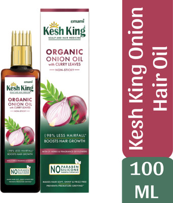 Kesh King Organic Onion Oil With Curry Leaves Non - Sticky Hair Oil(100 ml)