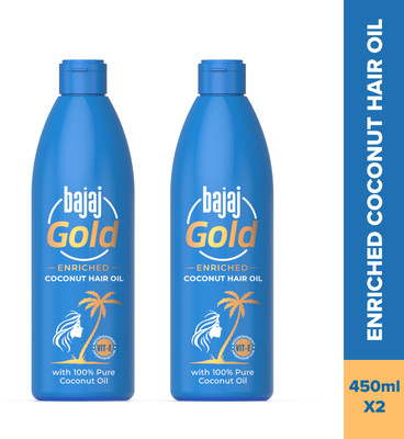 Bajaj Gold Coconut Hair Oil, Enriched With Vitamin E Hair Oil(900 ml)