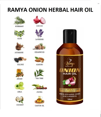 Ramya beauty care Greasy Onion Hair Oil For Hair Growth And Hair Fall Control with Multi Vitamins Hair Oil(100 ml)