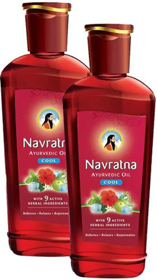 Navratna Ayurvedic Cool Hair Oil - 500ml (Pack Of 2) Hair Oil(1000 ml)