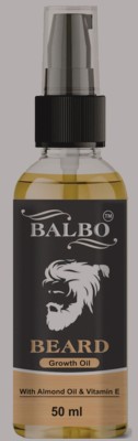 BALBO Beard Growth Oil - 50ml - More Beard Growth, 8 Natural Oils including Jojoba Oil, Vitamin E, Nourishment & Strengthening, No Harmful Chemicals Hair Oil(50 ml)