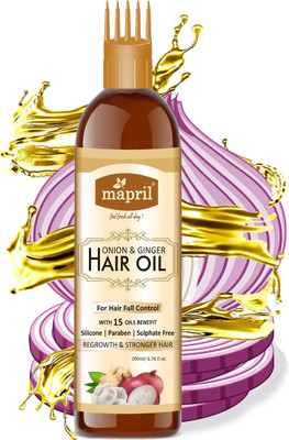 MAPRIL Onion Oil with Ginger for Growth Hair Oil(200 ml)