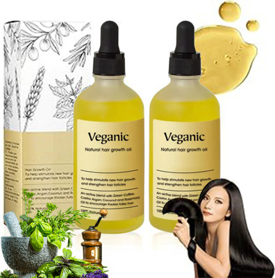 Veganic Natural Hair growth oil for Smooth Hair Conditioning(120 ml)