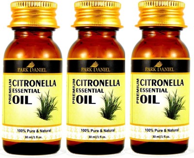 PARK DANIEL Pure and Natural Citronella Essential oil Combo pack of 3 Bottles of 30 ml(90 ml) Hair Oil(90 ml)