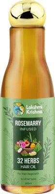 Lakshmi Krishna 32 Herbs for Regrowth Volumizing Length preventing Fall Hair Oil(200 ml)