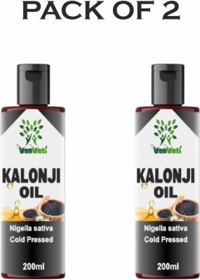 Vanvati Pure Kalonji Oil Cold Pressed Black Seed Oil for Hair, Skin And Wellness Hair Oil(400 ml)