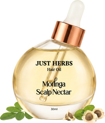 Just Herbs Moringa HairOil Scalp Nectar|99% Active Oil| Non-Sticky |Damage Repair Hair Oil(30 ml)