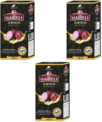 Hairfly Onion hair oil ( 100ml PACK 3) Hair Oil(300 ml)