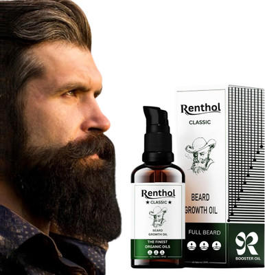 Renthol Fast & Advanced Beard & Mustache Growth Oil for Men | Chemical Free Beard Care Hair Oil(30 ml)