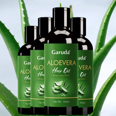Garuda Aloe Vera Hair Oil – Repair Dry Ends & Soothe the Scalp - Pack of 4 Hair Oil(100 ml)