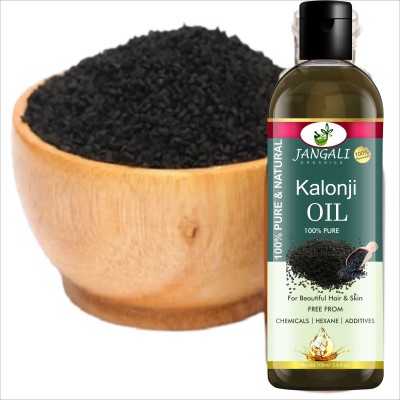 Pure Jangali Organics Cold Pressed Kalonji Black Seed Oil for Healthy Hairs and Skin Hair Oil 100 Hair Oil(100 ml)