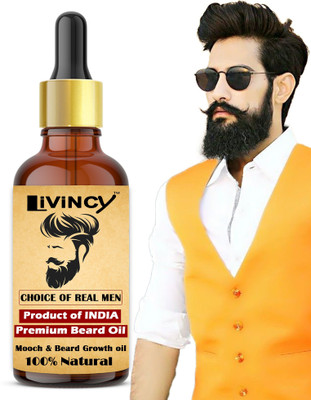 Livincy GOLD Beard Growth oil For Thicker And Longer Beard[Beard for lifelong] Non-Sticky | Pleasant Fragrance | Get the ultimate beard Hair Oil(30 ml)