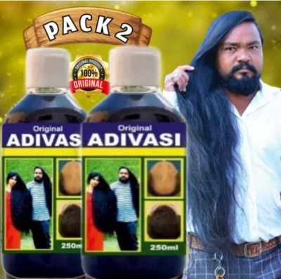 Adivasi HAIR OIL FOR LONG AND STRONG HAIR 250ML ( PACK OF 2) Hair Oil(500 ml)