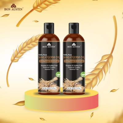 Bon Austin Premium Wheatgerm Herbal Hair Oil - For Hair Growth and Anti Hair Fall Combo Pack Of 2 Bottle of 100 ml(200ml) Hair Oil(200 ml)