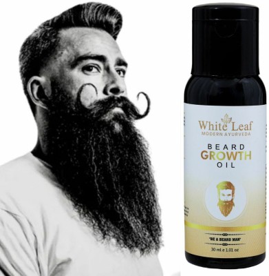 White Leaf Beard & Hair Oil Non-Sticky, Light weight Beard Oil for Men, Pleasant Fragrance Hair Oil(30 ml)