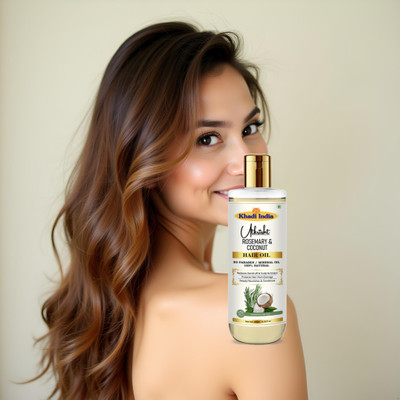 Utkrisht Khadi Herbal Coconut Rosemary Hair Oil for Dry Hair Solution Hair Oil(200 ml)