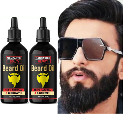 Sandarbh Beard Oil For Beard Hair Growth and Moustache for Men Beard Growth Hair Oil(60 ml)