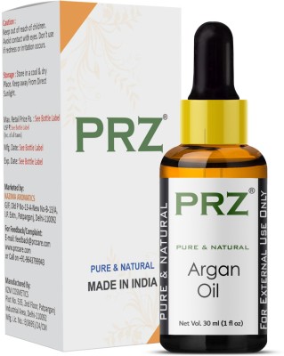 PRZ Moroccan Argan Cold Pressed Carrier (30ML) - Pure Natural & Therapeutic Grade Oil For Aromatherapy Body Massage, Skin Care & Hair ReGrowth Hair Oil(30 ml)