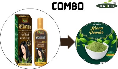 Raju’s KESHAVRIDHY HAIR OIL & HENNA HAIR PACK COMBO (PACK OF 1+1) Hair Oil(150 g)