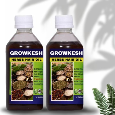 Growkesh Herbal Premium Quality, Hair Regrowth, Hair Fall Control Hair Oil(200 ml)