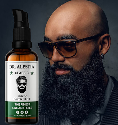 dr. alestia Thick and Long Beard with Beard Oil for Long Beard Man  Hair Oil(30 ml)