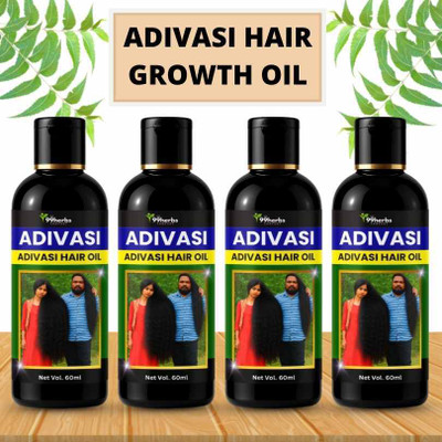 The 99 Herbs Company Adivasi Hair Oil 60ml – Pack of 4 | Herbal Anti Hair Fall Oil Hair Oil(60 ml)
