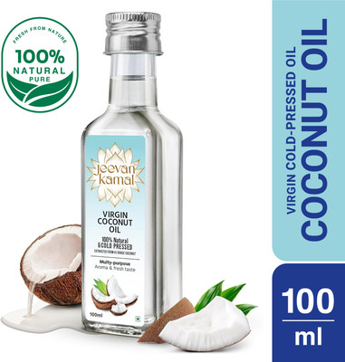 Jeevan Kamal Virgin Coconut Oil | Multipurpose Usage | Daily Cooking | Skin And Hair Care | Hair Oil(100 ml)