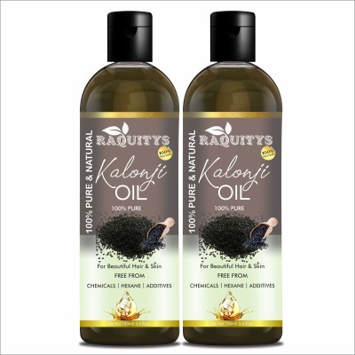RAQUITYS Cold Pressed Kalonji Oil - Black Seed Oil - For Hair & Skin Hair Oil (100 ml) Hair Oil(100 ml)