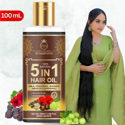 Top Quality Store 5-In-1 Leave In Spray 100Ml Hibiscus OIl, Rosemary heena, leaves alovera Reetha Hair Oil(100 ml)