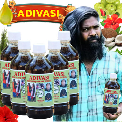 Adivasi Bhringraj hair oil go-to solution for problems, Grey hair,Dryness Hair Oil(500 ml)