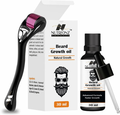 NUTRIONZ ORGANIC BEARD OIL & DERMA ROLLERRE Hair Oil(100 ml)