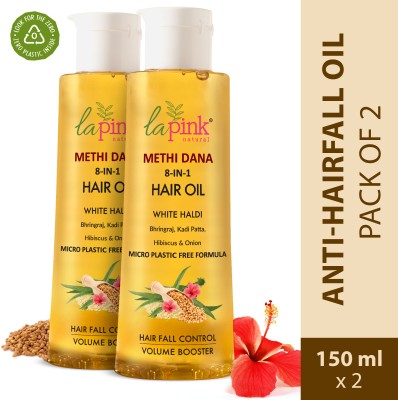 La Pink Methi Dana 8-in-1 Hairfall Control Oil with Bhringraj, Onion, Growth Hair Oil(150 ml)