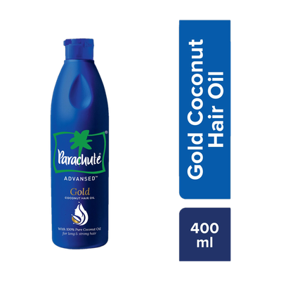 Parachute Advansed Gold Coconut Hair Oil, Made with Pure Coconut Oil, Vitamin E Hair Oil(400 ml)