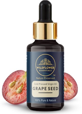 Wildflower essentials Grapeseed Oil For Reduce Dark Circle, Fine Line, Wrinkle, Oily & Acne Prone Skin(30 ml)