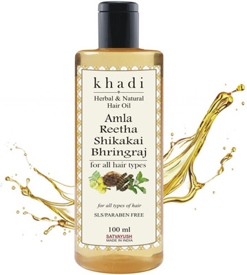 Satvayush Khadi Anti Dandruff Hair Oil - (Amla Reetha Shikakai Bhringraj) Herbal & Natural Hair Oil(100 ml)