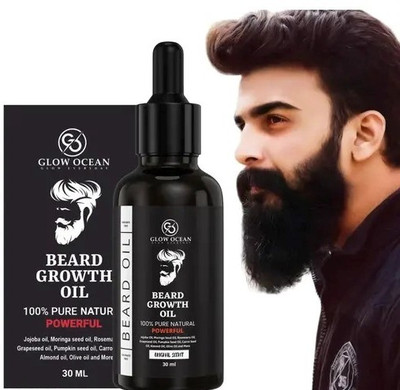 glowocean Extra Powerful Beard Growth oil Hair Oil(30 ml)