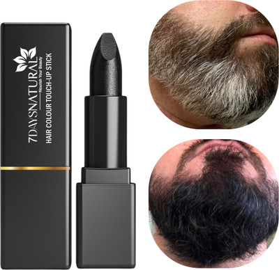 7days natural Fast Instant Hair beard Colour Touch Up Stick - Natural Black Root , BLACK