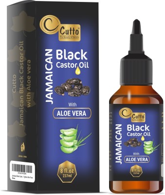 cutto Jamaican Black Castor Oil With Aloe Vera Oil (237 Ml) Hair Oil(237 ml)