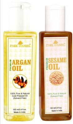 PARK DANIEL Premium Argan oil and Sesame oil combo of 2 bottles of 100 ml (200ml) Hair Oil(200 ml)