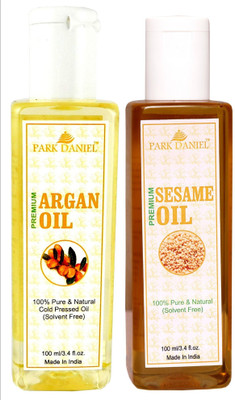 PARK DANIEL Premium Argan oil and Sesame oil combo of 2 bottles of 100 ml (200ml) Hair Oil(200 ml)