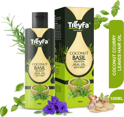 TREYFA Basil heaven heal oil for skin, hair & body care Mystic healing meditation oil, Hair Oil(100 ml)